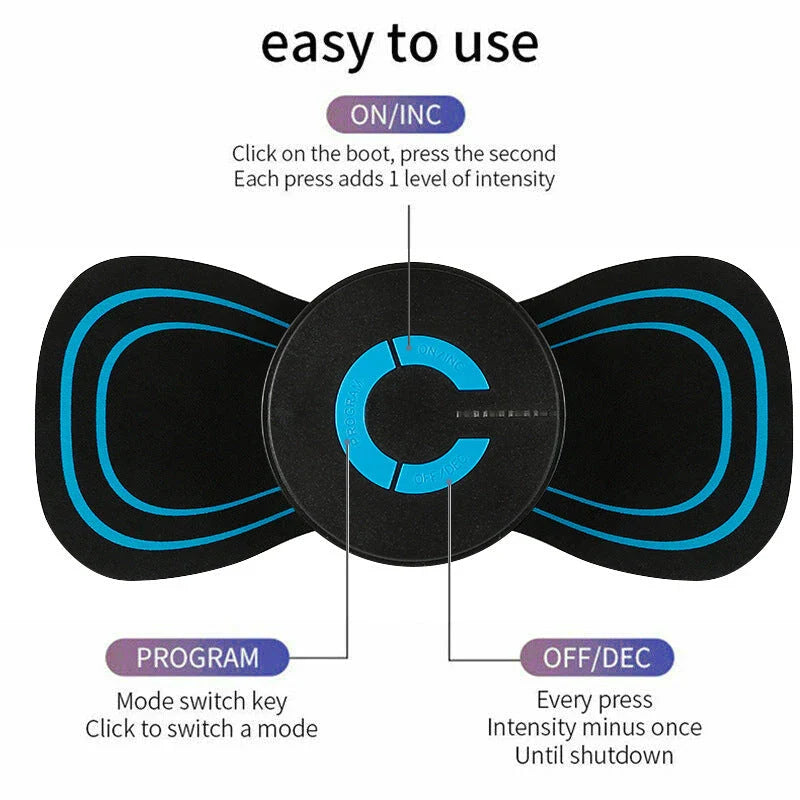 Portable electric neck and shoulder massager with adjustable vibration settings for on-the-go pain relief
