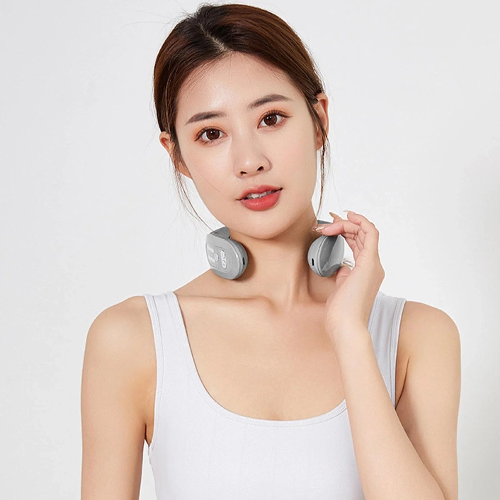 EMS Neck Acupoints Lymphvity Massager with heat function in space grey and gradient colours