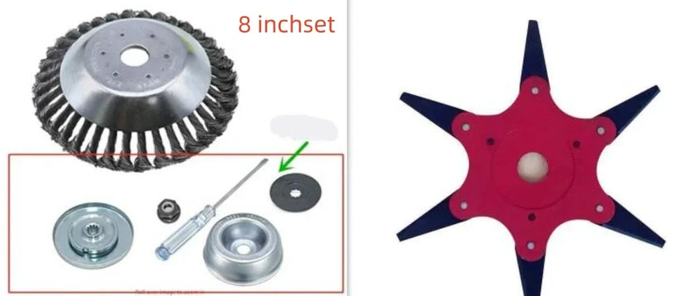 Stainless steel wire lawn mower head for garden weed and debris removal