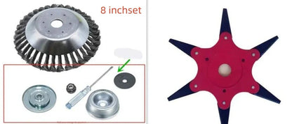 Stainless steel wire lawn mower head for garden weed and debris removal