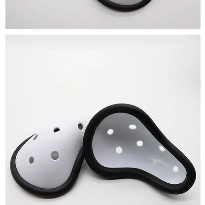 Rubber sports genital protector for adult and children in boxing and hockey.