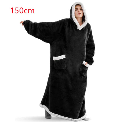 Cozy TV Hoodie Blanket in various colors, including pink, black, navy blue, wine red, and grey, with convenient pockets for relaxing at home