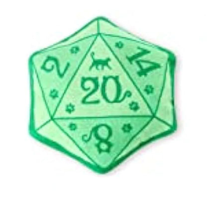 Plush dice-shaped cat toy with organic catnip filling in multiple colour options