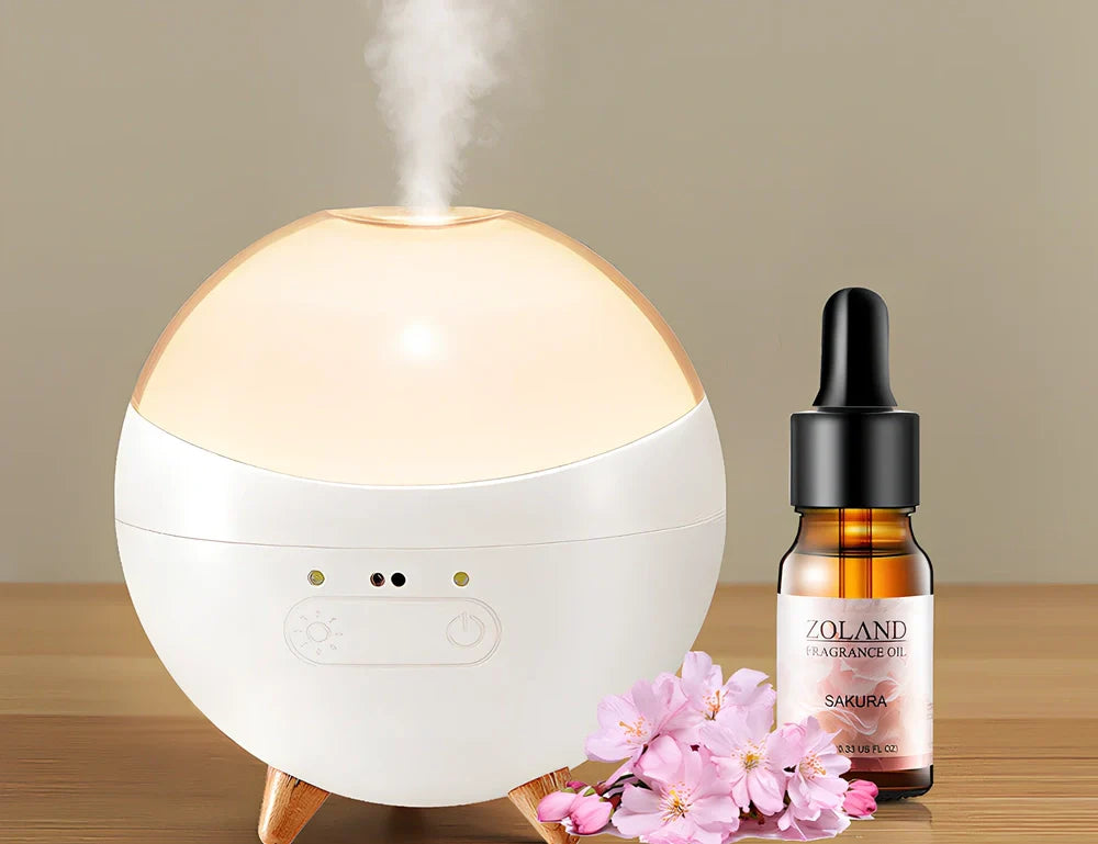 Compact vehicle essential oil diffuser with gesture control, USB plug, and dimmable LED for car humidifying