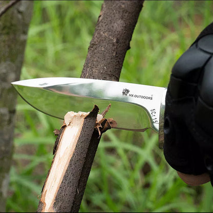 Portable Survival Knife with leather holster for outdoor defence