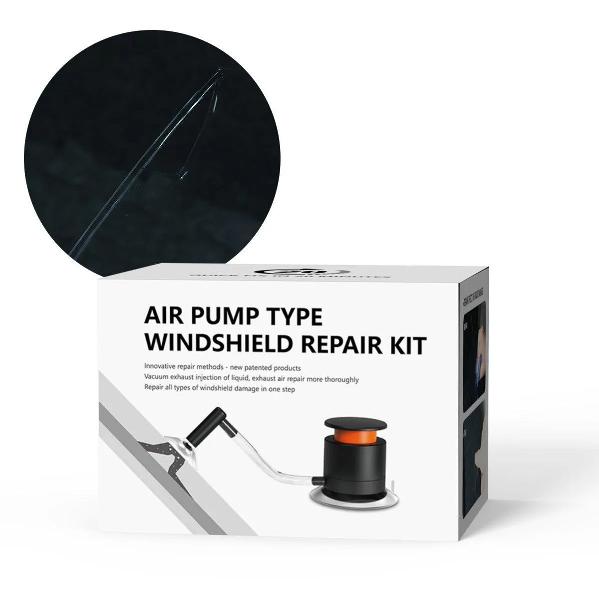 ABS plastic car windshield crack repair tools for star cracks and bullseye damage on windscreen