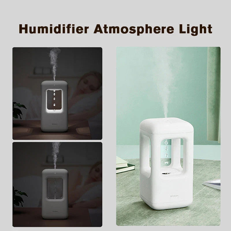 Whisper-Quiet Cool Mist Humidifier with Ambient Light - Premium Home Humidifier with Mesmerizing Droplet Backflow Design