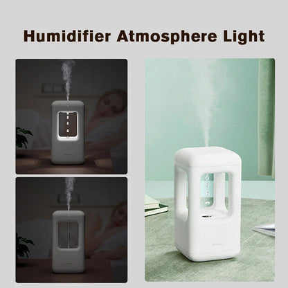 Whisper-Quiet Cool Mist Humidifier with Ambient Light - Premium Home Humidifier with Mesmerizing Droplet Backflow Design