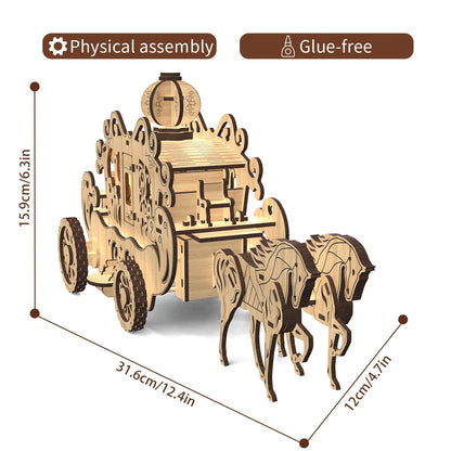 Princess Amelia Carriage 3D Puzzle Toy - A magical fairy tale puzzle for children and collectors