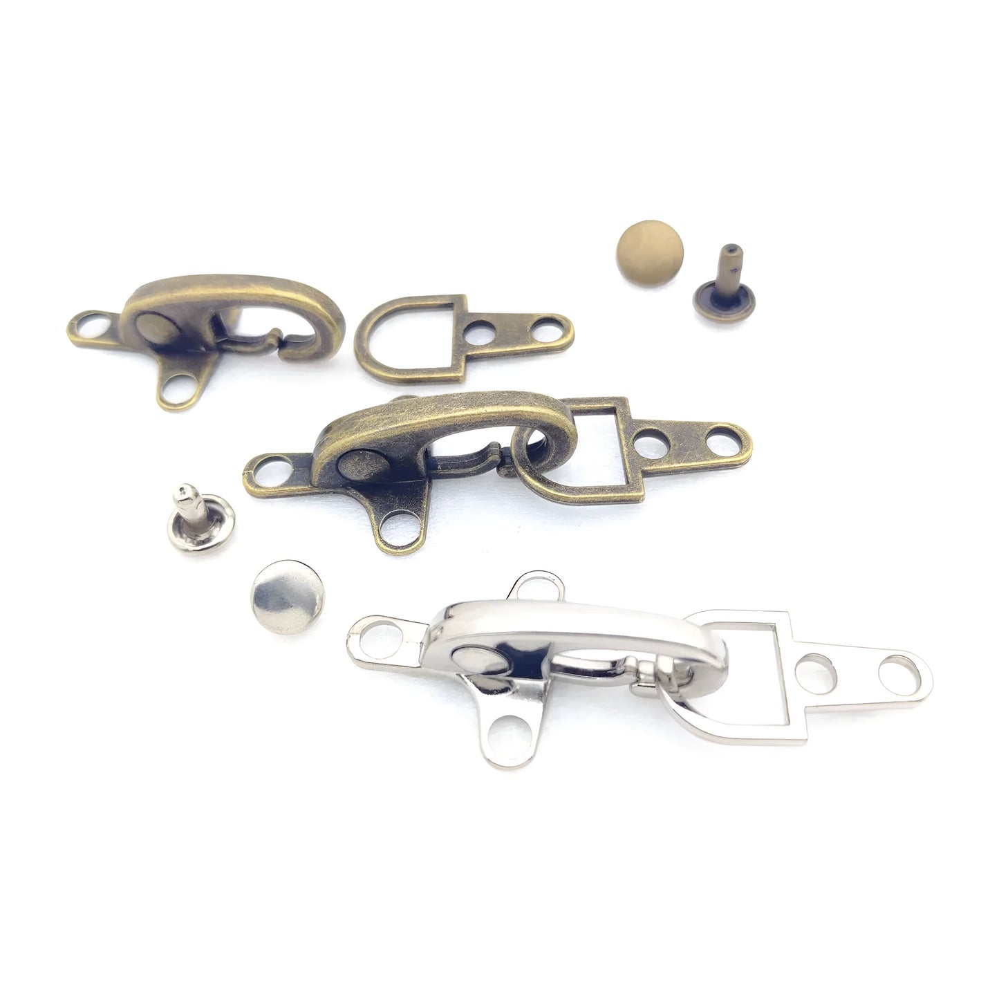 Zinc alloy aircraft buckle decorative clip in bronze, gold, gun, or silver finish.