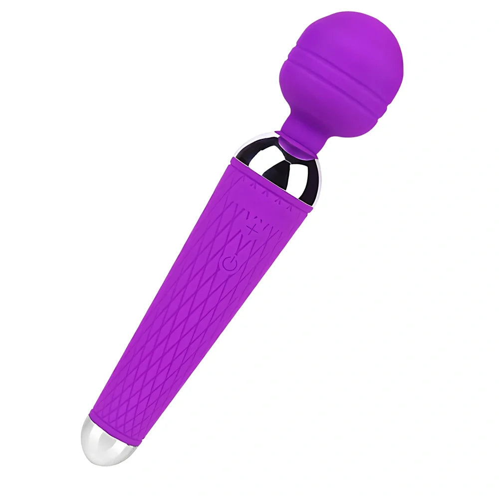 Pink electric AV vibrator with automatic thrusting mechanism, 200mm length