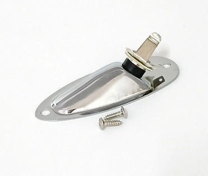 Electric guitar ST boat socket output jack in black or silver alloy construction