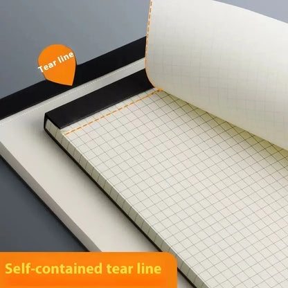 A5 and B5 tearable writing pads with blank, grid, and lined 80-sheet options.