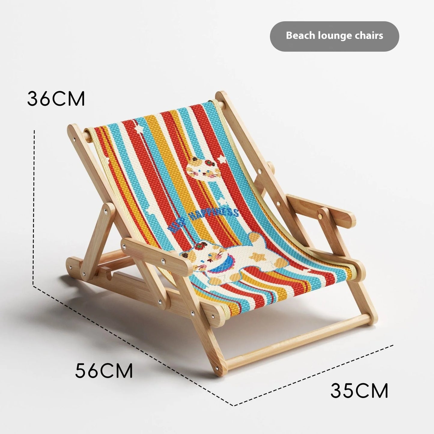 Sisal cat scratch board with integrated pine wood bed in summer dopamine pattern designs