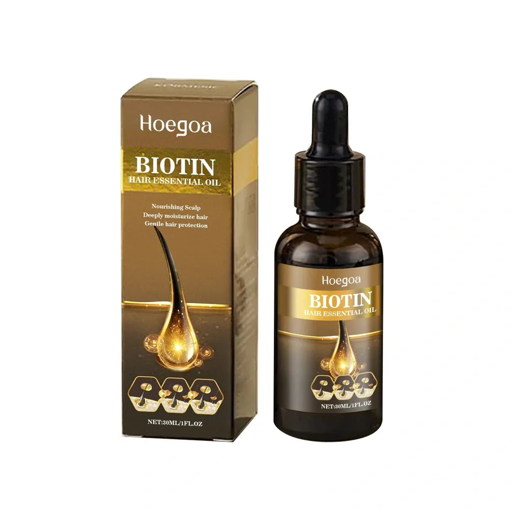 30ml hair growth solution bottle with ginger root oil and biotin formula for scalp application