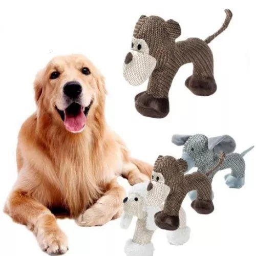 Squeaky duck dog toy for small and large breeds, promoting dental health