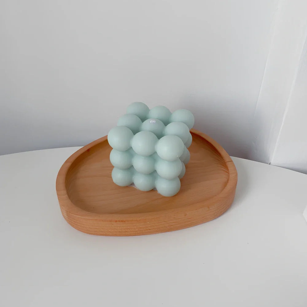 Hand-made soy wax aromatherapy candle measuring 5.5x6x6cm with natural essential oil scent