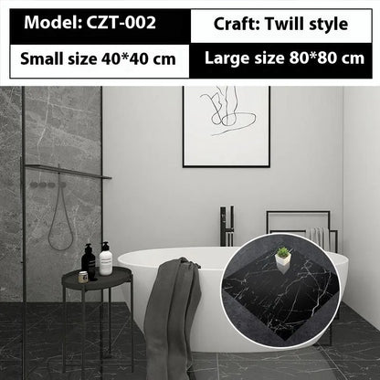 Close-up of geometric pattern marble effect self-adhesive wall sticker measuring 40x40cm
