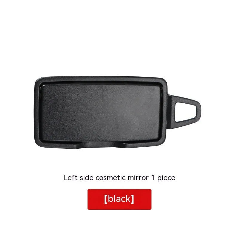 Mercedes-Benz GLE sun visor cosmetic mirror cover in black ABS+PC material showing front view.