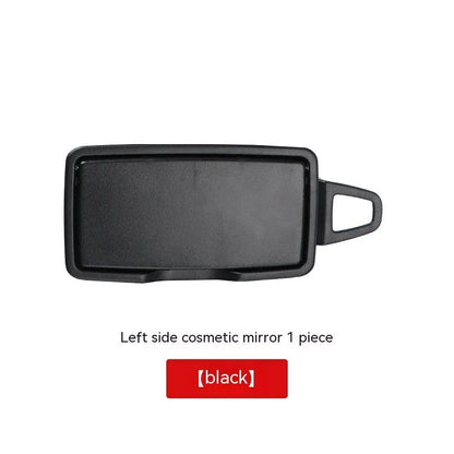 Mercedes-Benz GLE sun visor cosmetic mirror cover in black ABS+PC material showing front view.
