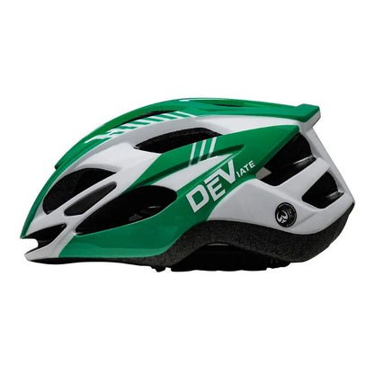 Adult plus size L cycling helmet in a choice of colours including fluorescent yellow, showing artistic graphics and breathable vents.