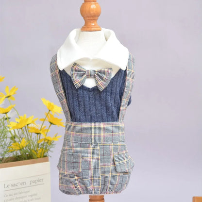 Orange cotton dog shirt for small breed dogs showing front view