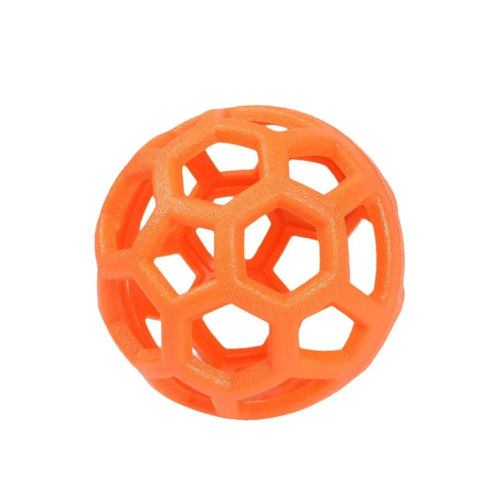 TPR dog chew ball toy in various colours for interactive play and dental health