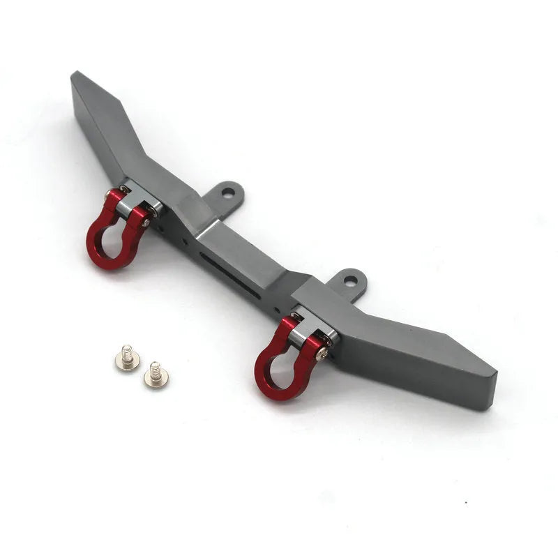Military Card Model Remote Control Car Metal Accessories: 1:24 scale alloy parts including front bar, steering gear bay, beam, rear bar, lugs, axles, rudder, and medium wave box with motor for custom RC vehicle builds