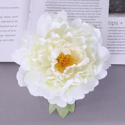 Silk simulation peony flower head in six colours for wedding decoration and photography props
