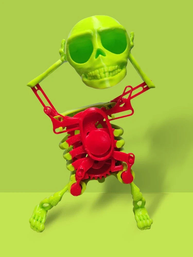 Customizable 3D Skull Desktop Toy with Gravity-Defying Design, Available in White, Pink and White, Red and Green, and Purple and White Color Options