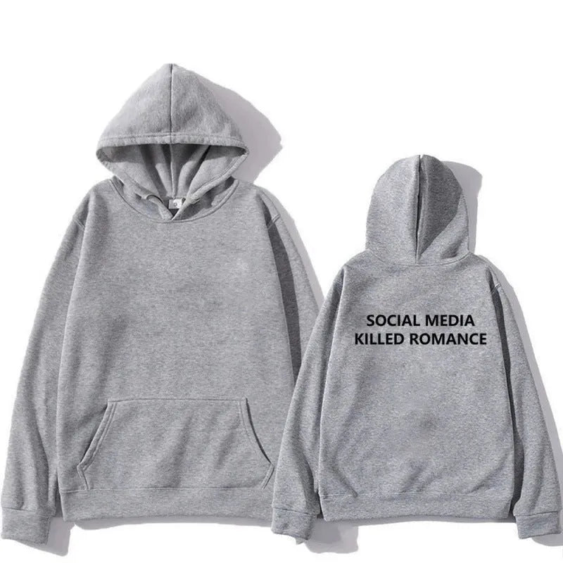 Men's slim fit hoodie with printed spring letter pattern, long sleeves, and hood in polyester material