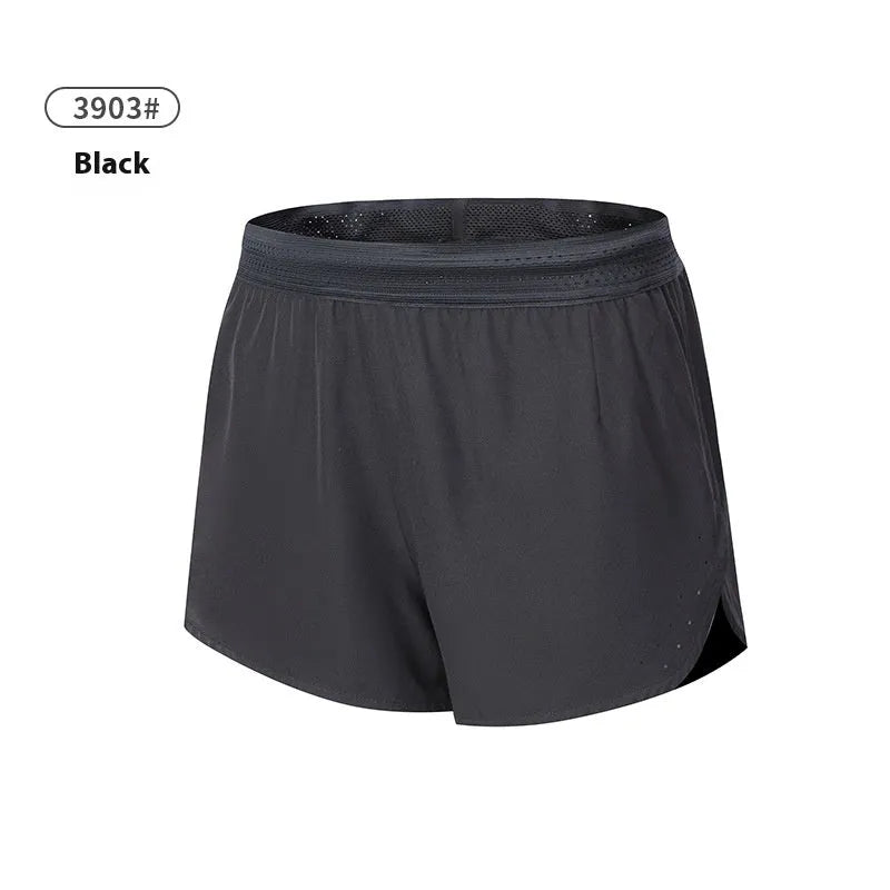 Men's solid-colour polyester basketball shorts with a low-rise waistband, shown in a selection of available colours.