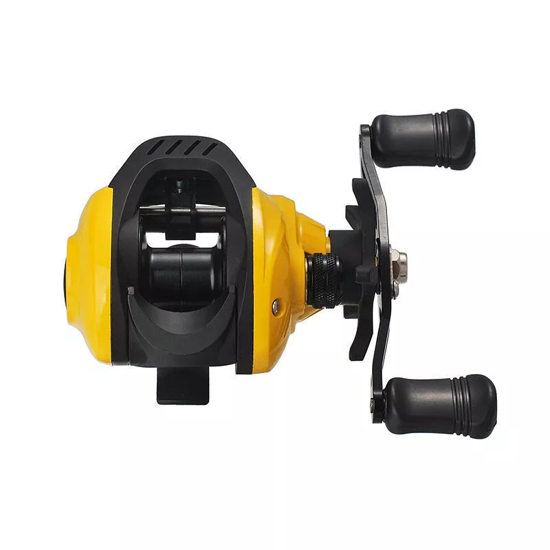 Small Yellow Water Drop Wheel Fishing Reel with 17+1 bearings and 8KG braking force