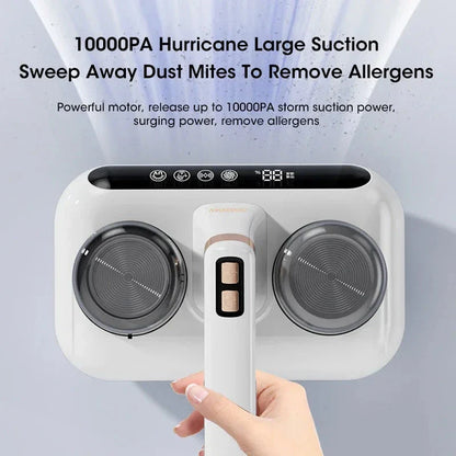 Powerful cordless mattress vacuum cleaner with advanced features for deep cleaning and dust mite removal