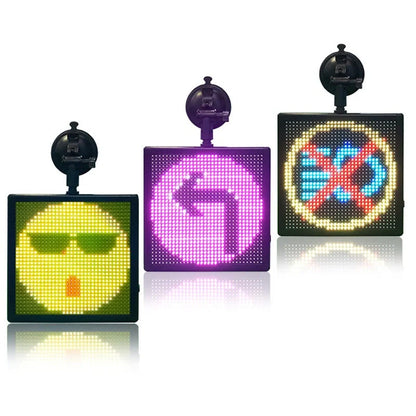 Customisable car rear window LED display with vibrant seven-colour messages