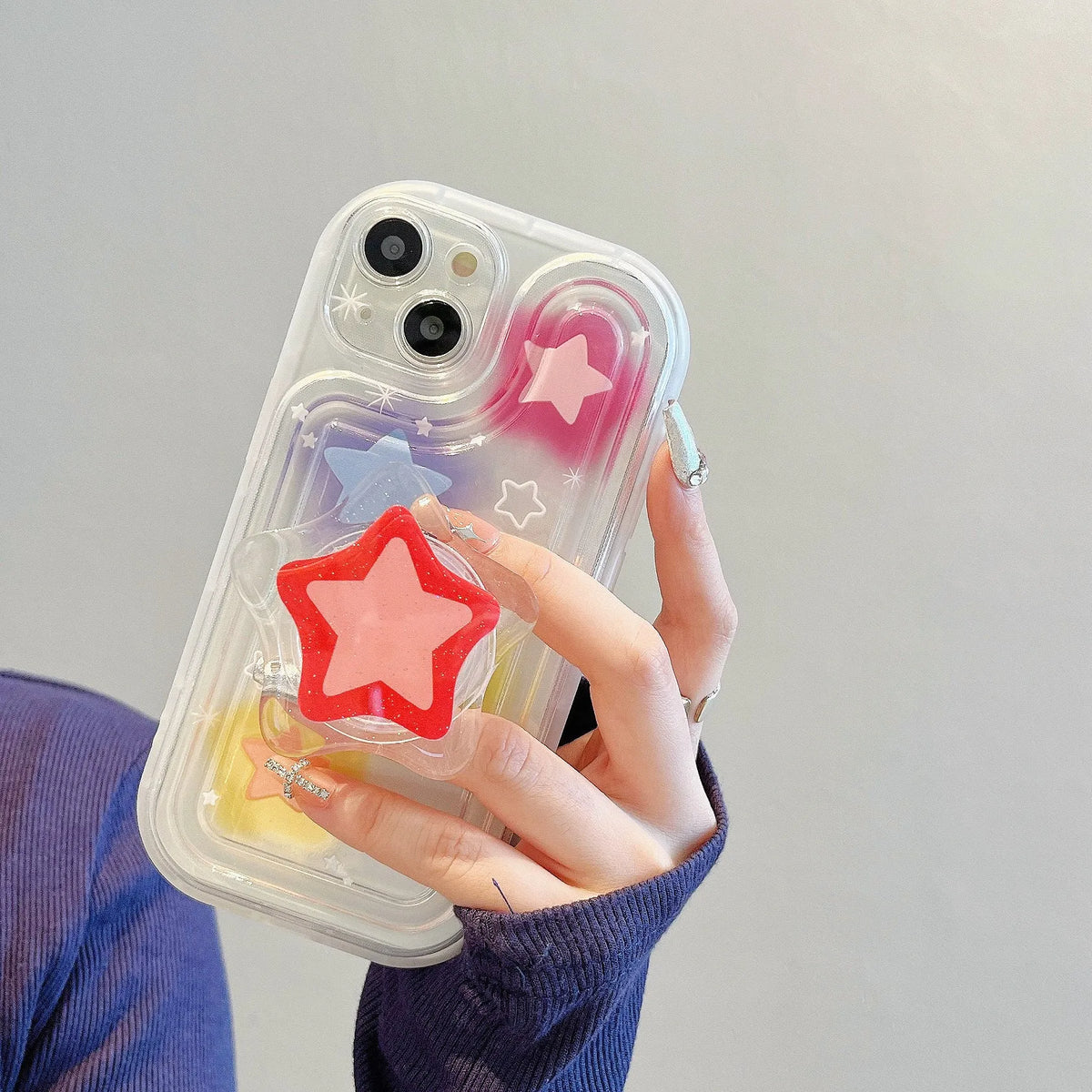 Blooming Color XINGX bracket TPU phone case with stand for iPhone 11 12 13 14 Pro Max