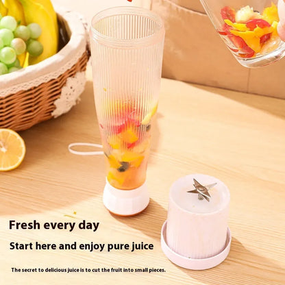 Portable USB electric juicer blender in light green colour with 400ml cup