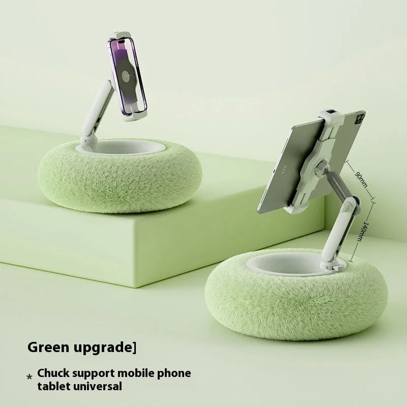 ABS plastic rotating bracket holding a tablet, showing height adjustment and rotation features with colour options