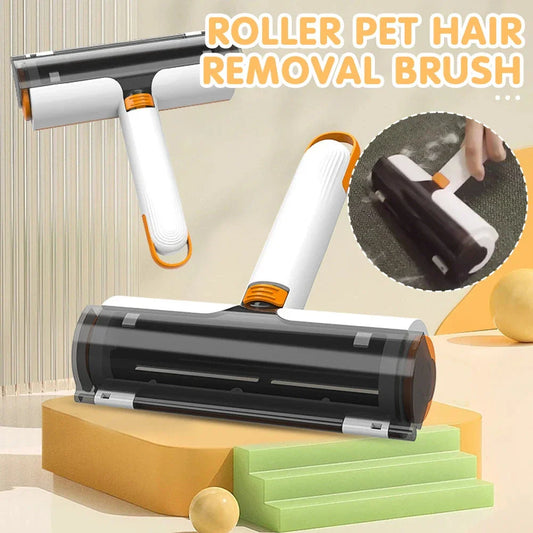 A versatile pet hair removal brush made of durable ABS material, allowing for effortless grooming and cleaning of fabrics and surfaces.