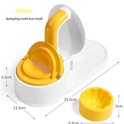 Green plastic dumpling wrapper press machine measuring 25.5cm with moulding mechanism