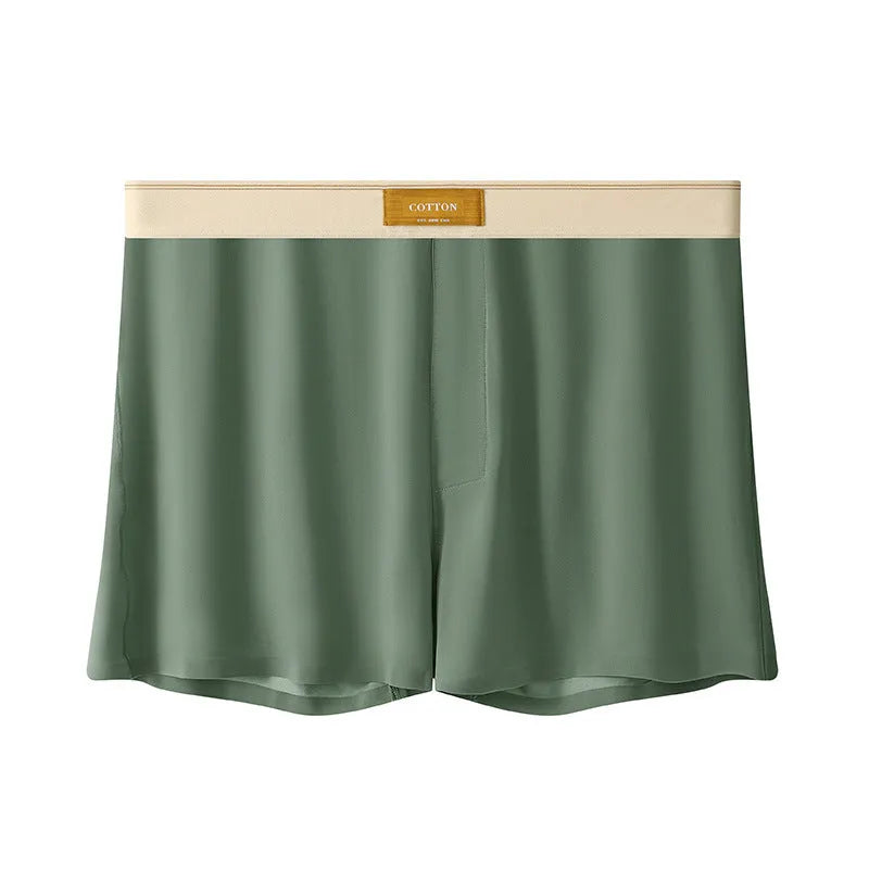 Pack of three pairs of solid colour men's ice silk briefs on a white background