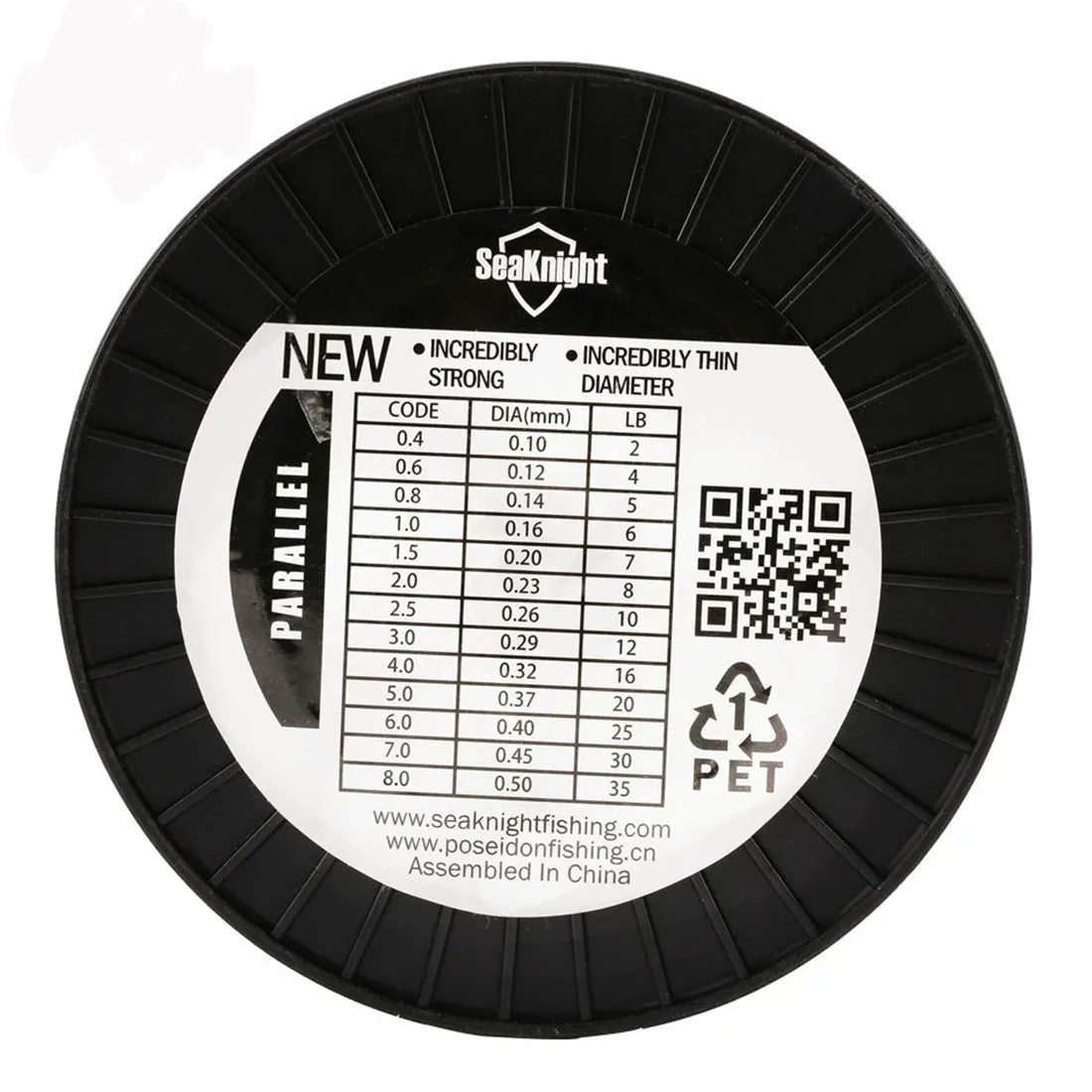 Seaknight 1000 M nylon fishing line spool in one of five colours: white, green, blue, yellow, or black.