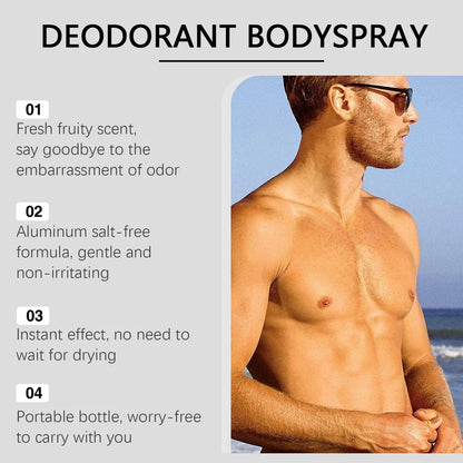 Men's fruit fragrance care spray bottle with 100ml net content and spray mechanism