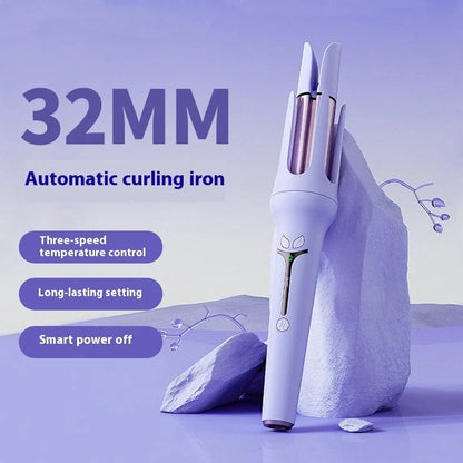 32mm automatic hair curler with ceramic barrel and anion technology for damage-free styling
