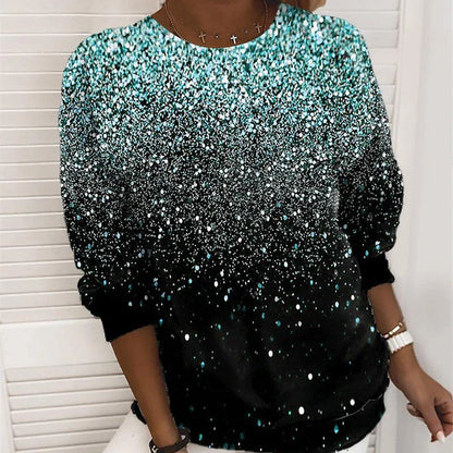 Cozy Christmas sweater with festive 3D digital prints in a variety of holiday-inspired colors