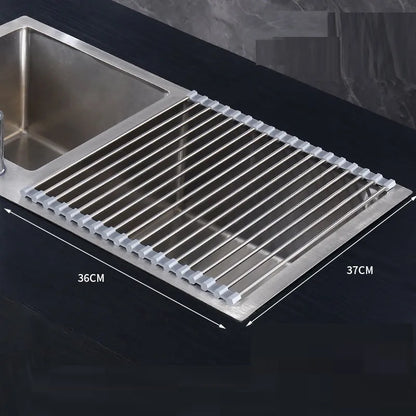 PP pot mat and kitchen drainage rack with stainless steel pipe insulation pad, modern minimalist, sizes 37x23cm to 47x36cm