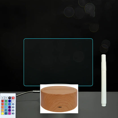 3D acrylic LED message board on black ABS base, 96cm x 40cm, with touch colourful lights and stylus