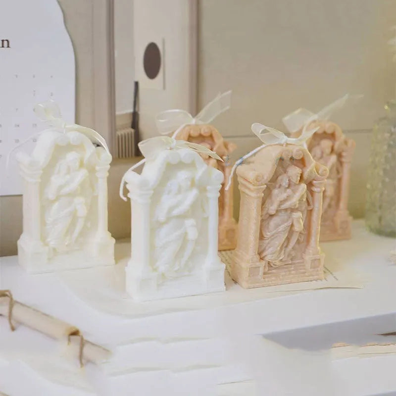 Ancient Greek couple angel silicone mould for baking, candles, soap and crafts