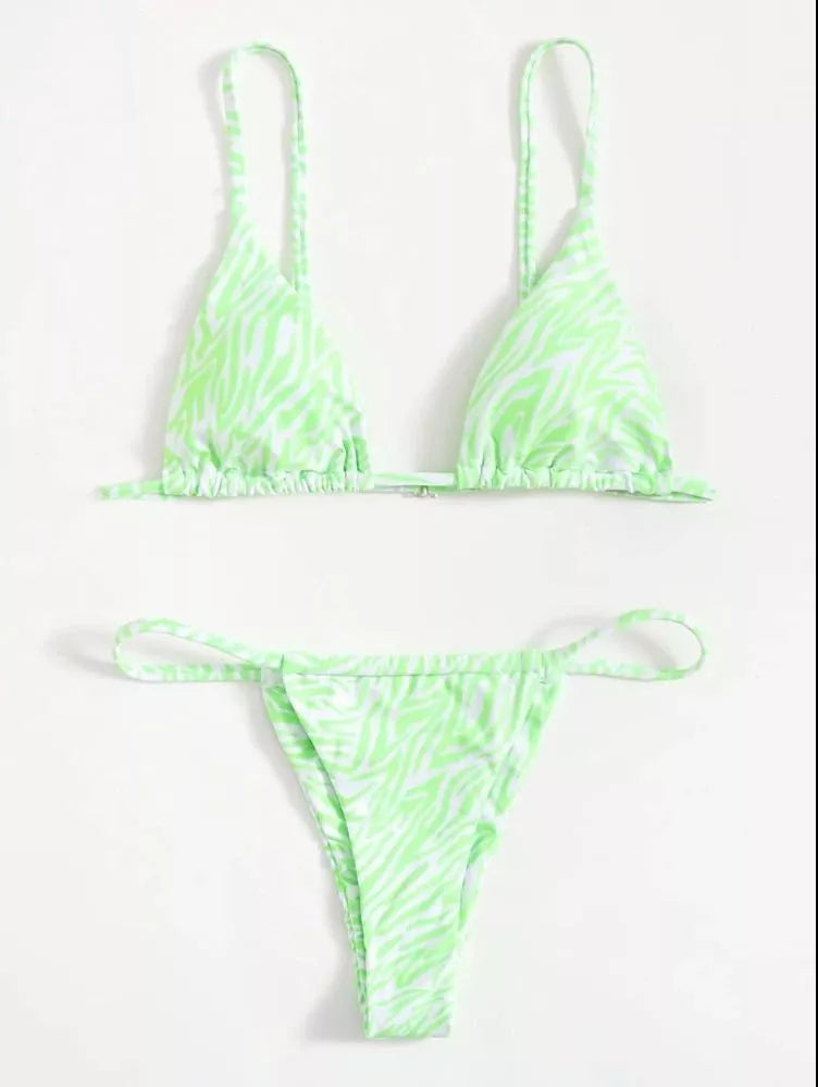 Women's three-piece swimsuit in polyester, available in multiple colours