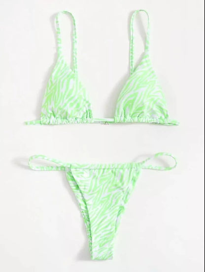 Women's three-piece swimsuit in polyester, available in multiple colours